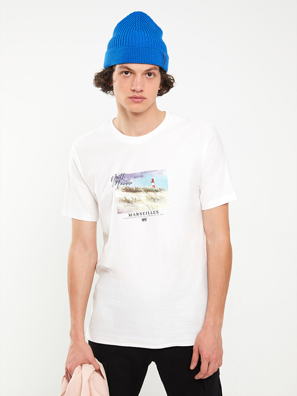 Crew Neck Short Sleeve Printed Men's T-Shirt