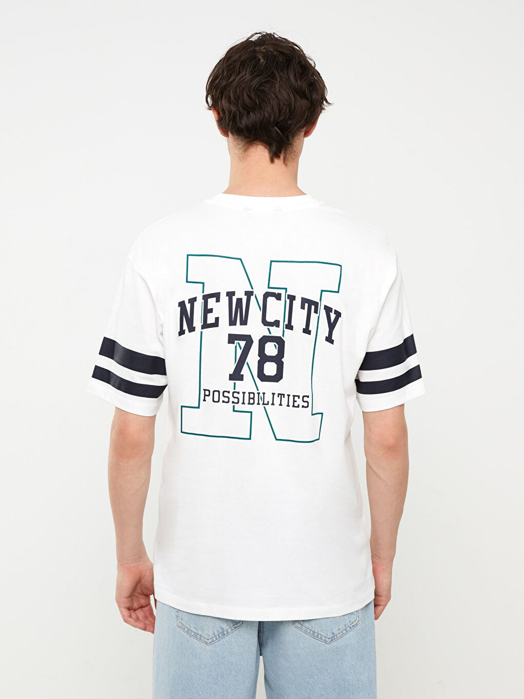 Crew Neck Long Sleeve Printed Men's T-Shirt-4