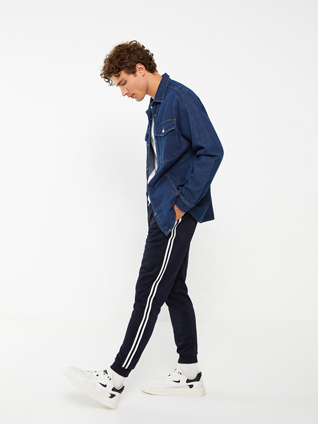 XSIDE Lacivert Slim Fit Erkek Jogger Eşofman Altı