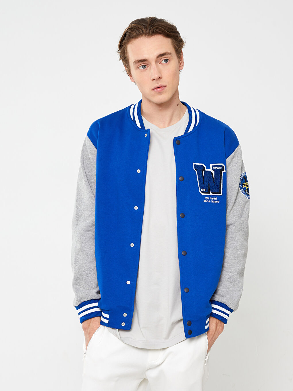 LC Waikiki PLAVA Bomber jakna Muškarac -S32689Z8-HSJ