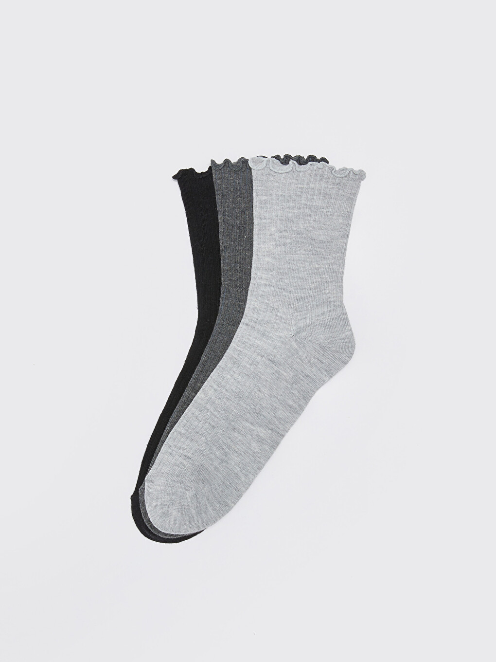 Women's Plain Ankle Socks 3-packs-1