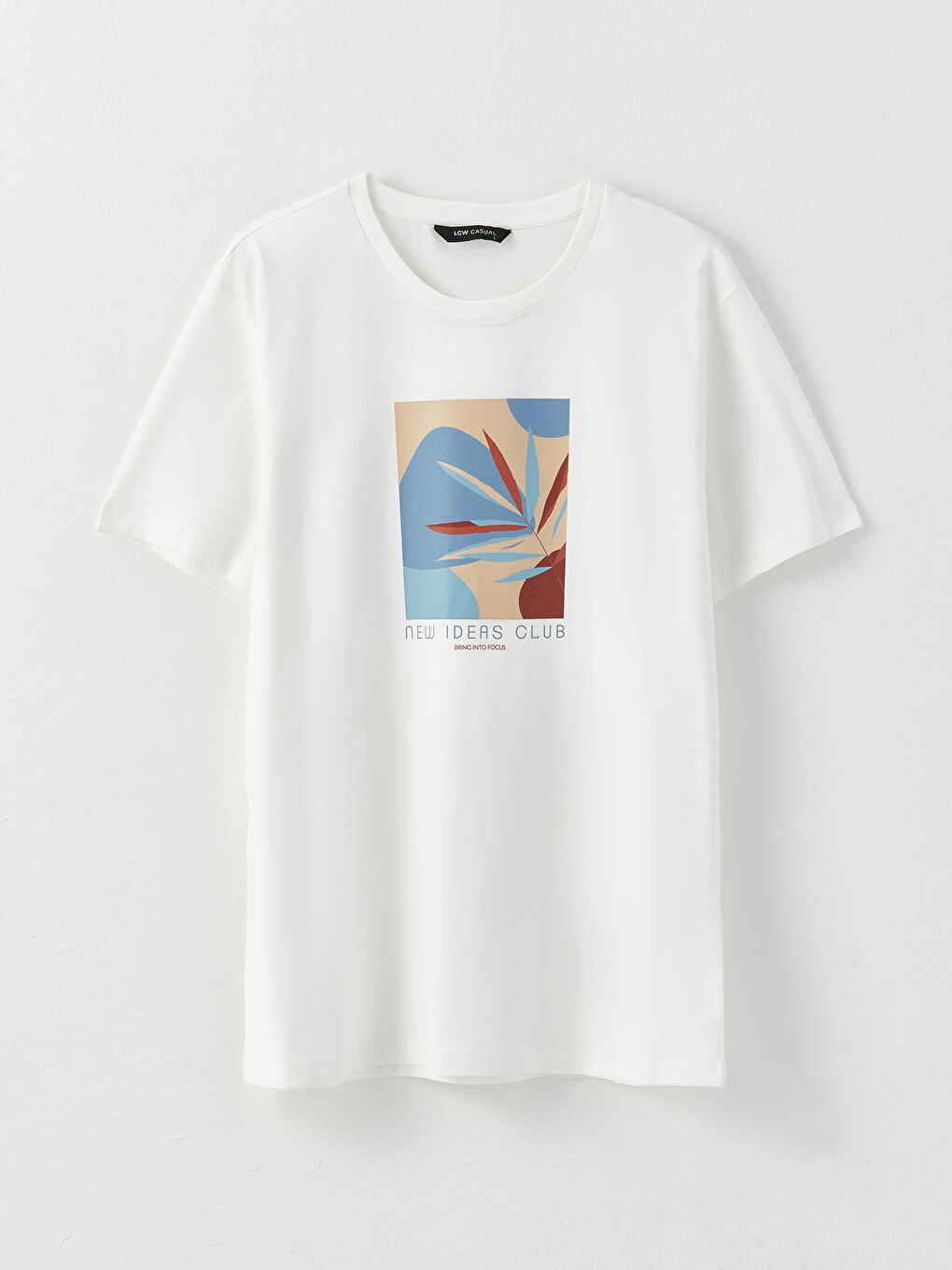 Crew Neck Short Sleeve Printed Combed Cotton Men's T-shirt-6