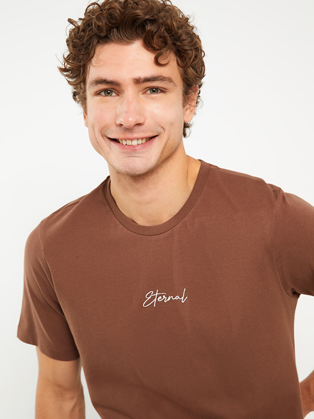 Crew Neck Short Sleeve Embroidered Jersey Men's T-Shirt-2