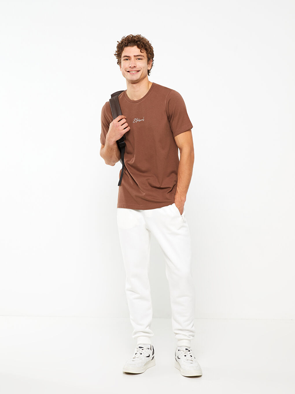 Crew Neck Short Sleeve Embroidered Jersey Men's T-Shirt-3