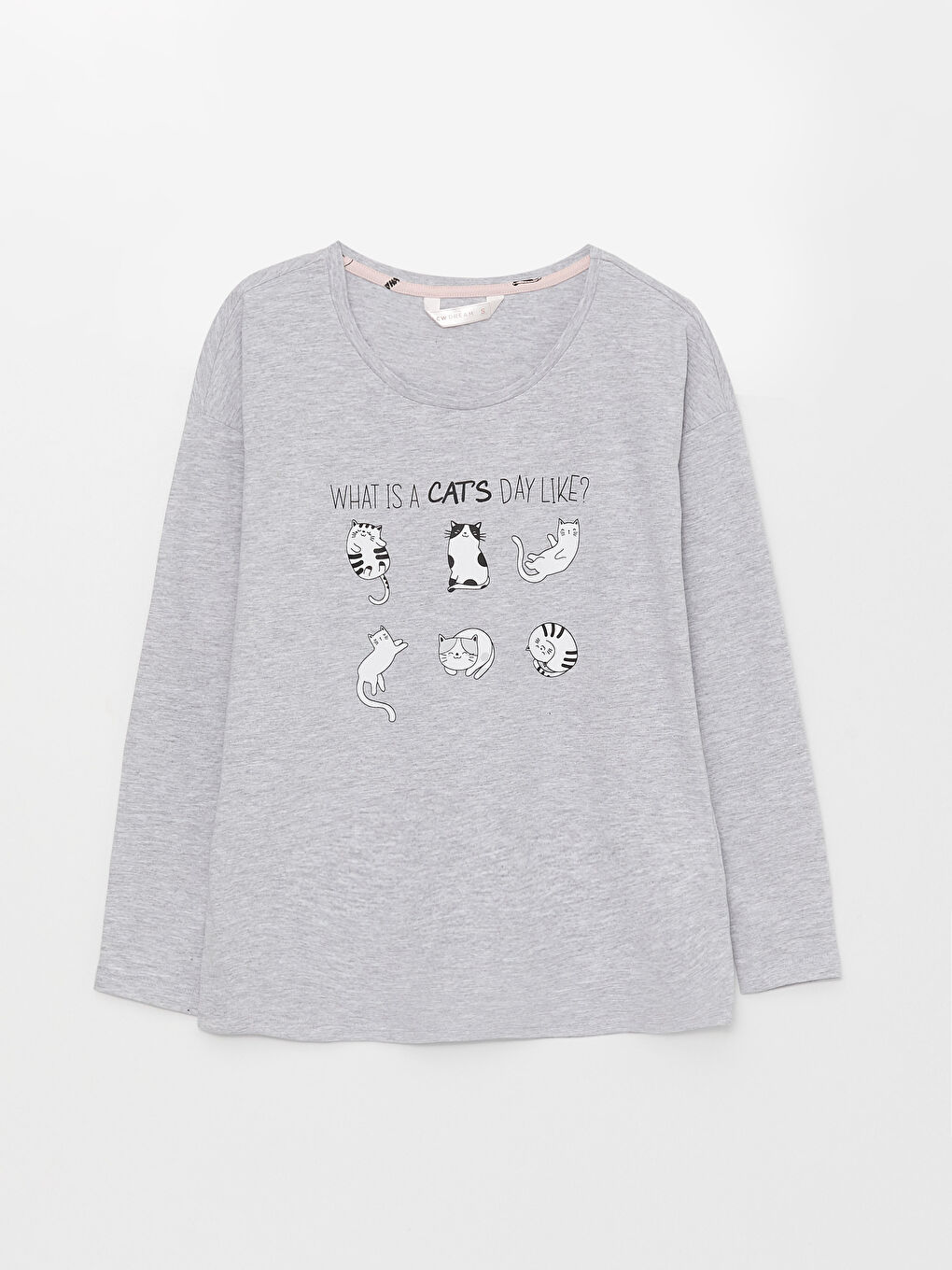 Crew Neck Printed Long Sleeve Women's Pyjama Set-6