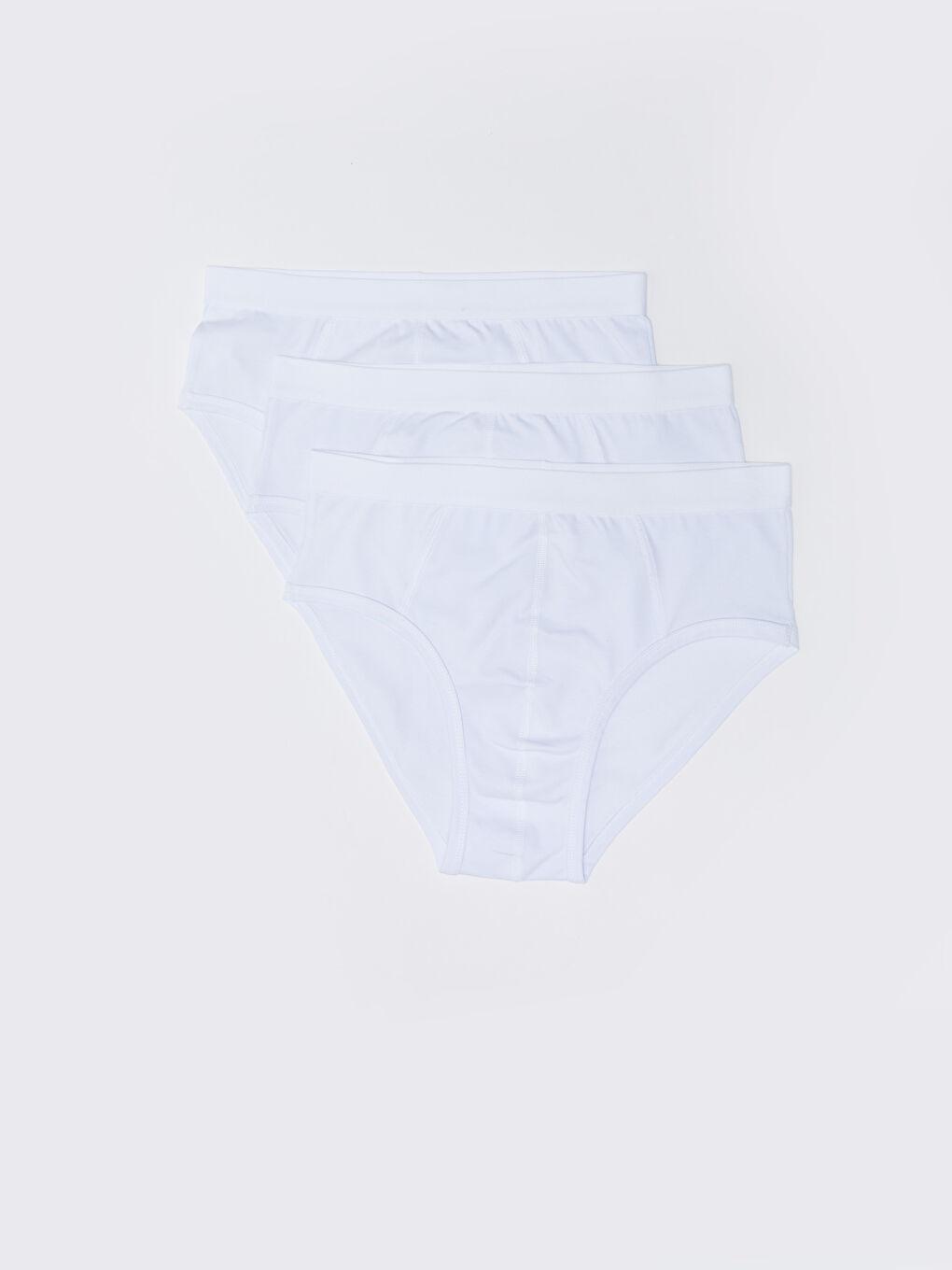 Standard Size Cotton Flexible Men's Slip Briefs 3-pack