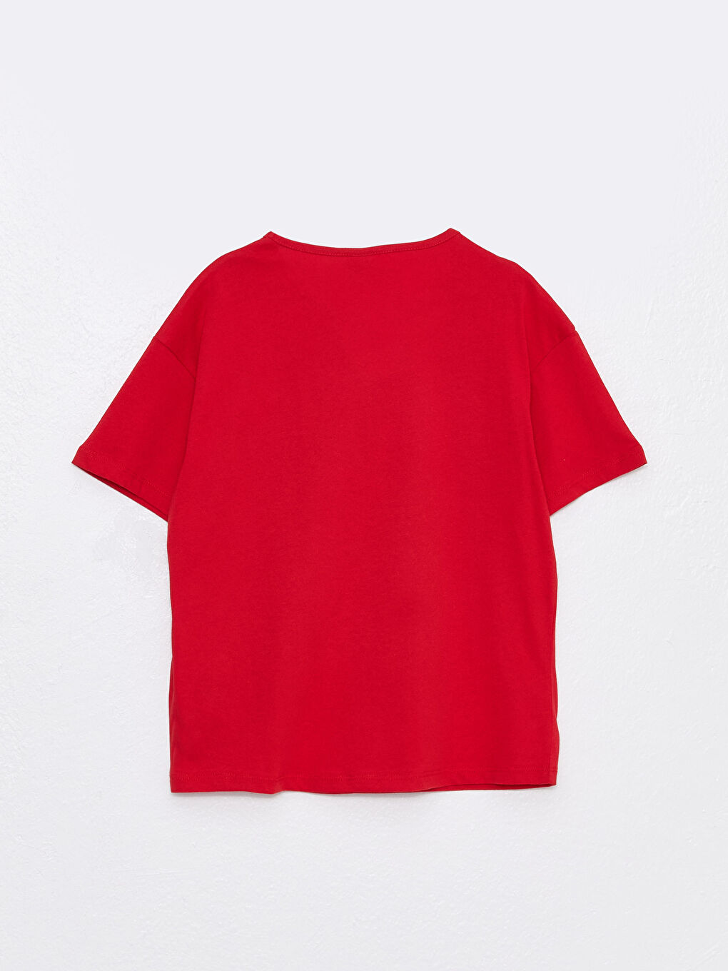 Kırmızı Bisiklet Yaka Atatürk Baskılı Kısa Kollu Kız Çocuk Tişört-2