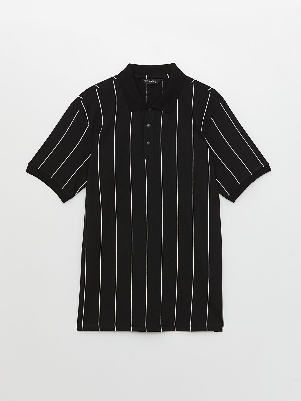 تي شيرت رجالي بياقة بولو كم قصير مخطط جيرسي-5