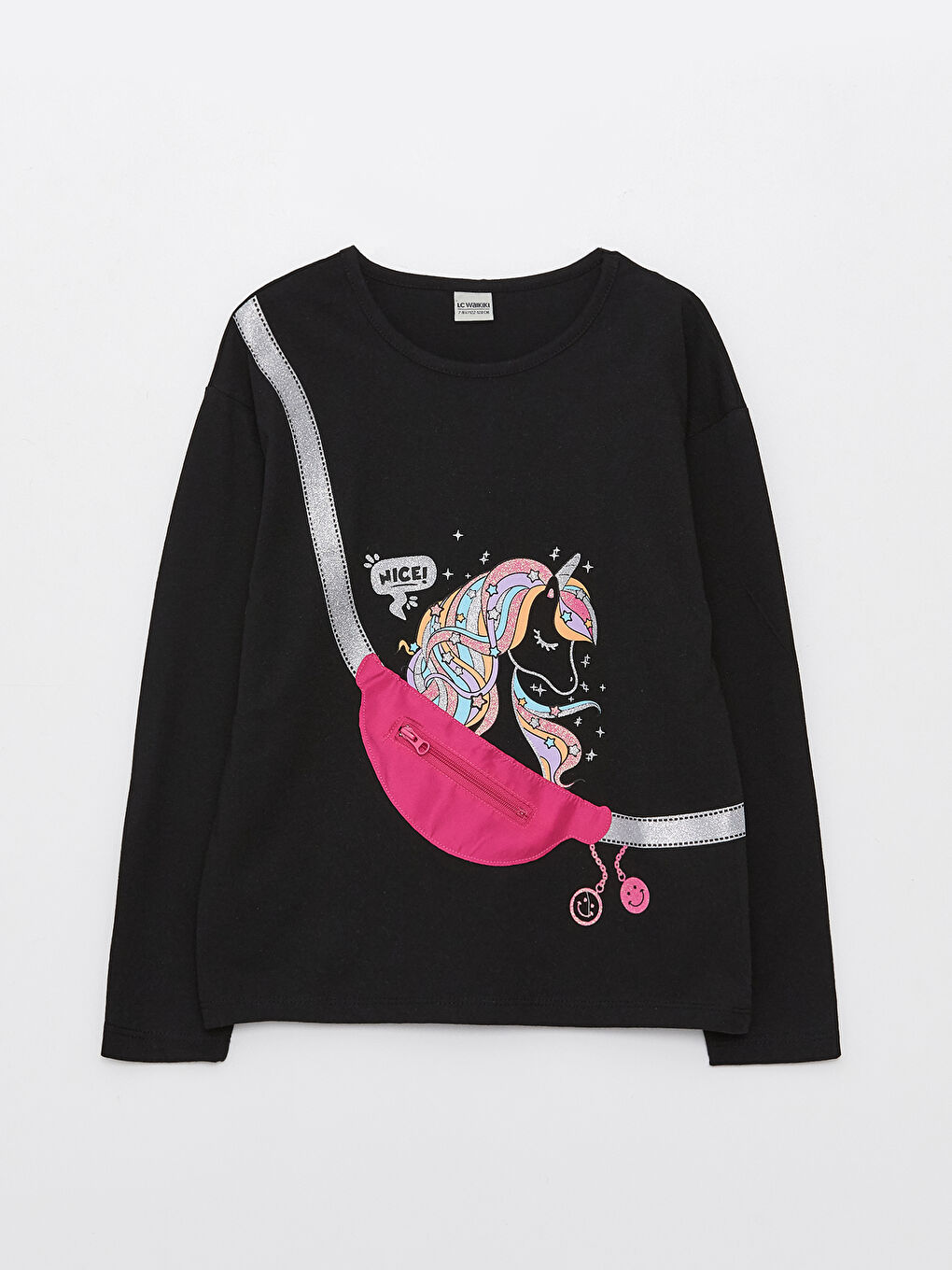LCW Kids Crew Neck Basic Long Sleeve Girls' T-Shirt -S32820Z4-CVL