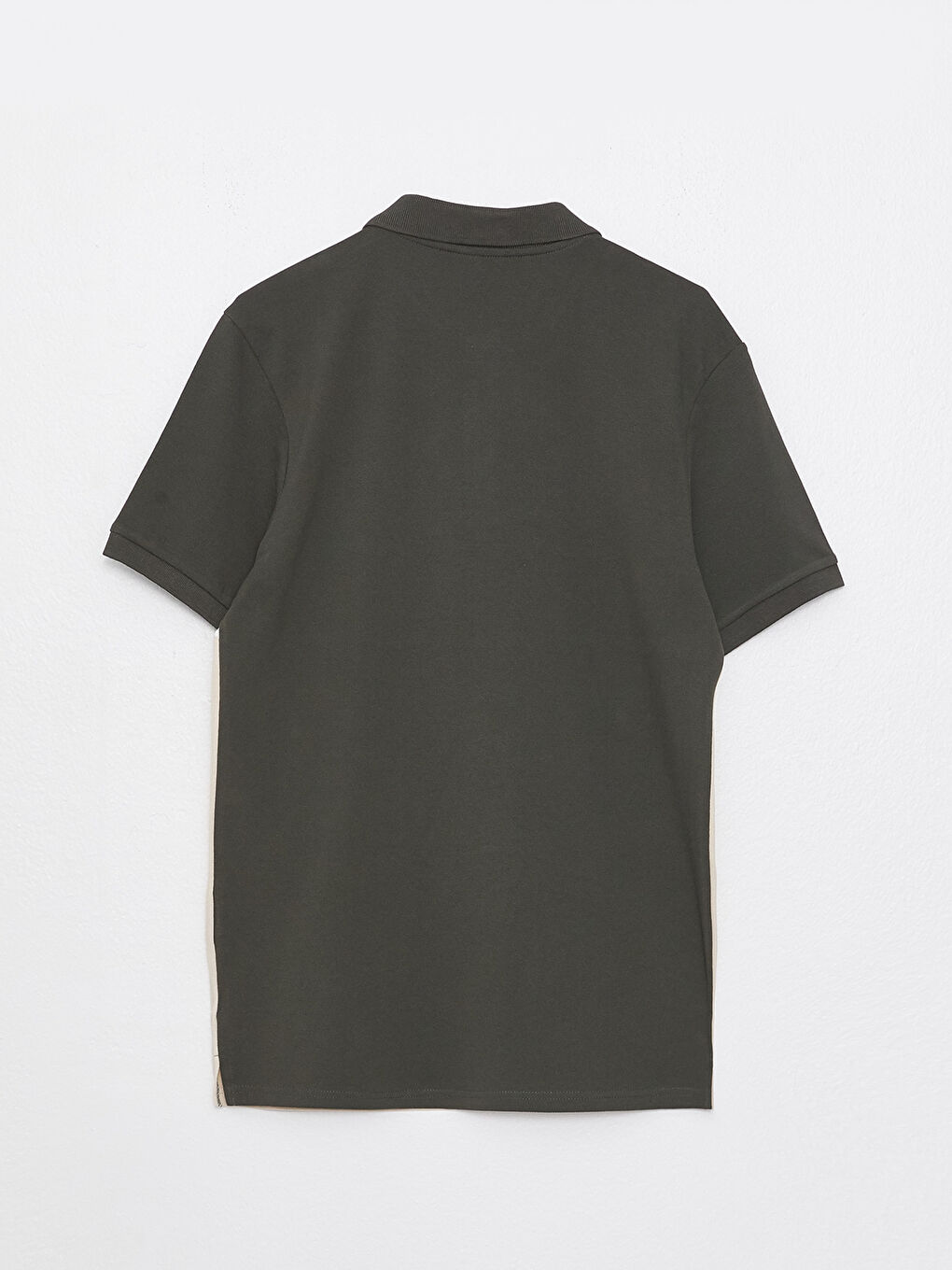 Ерлерге арналған поло жағалы қысқа жең түрлі-түсті пике футболка-6