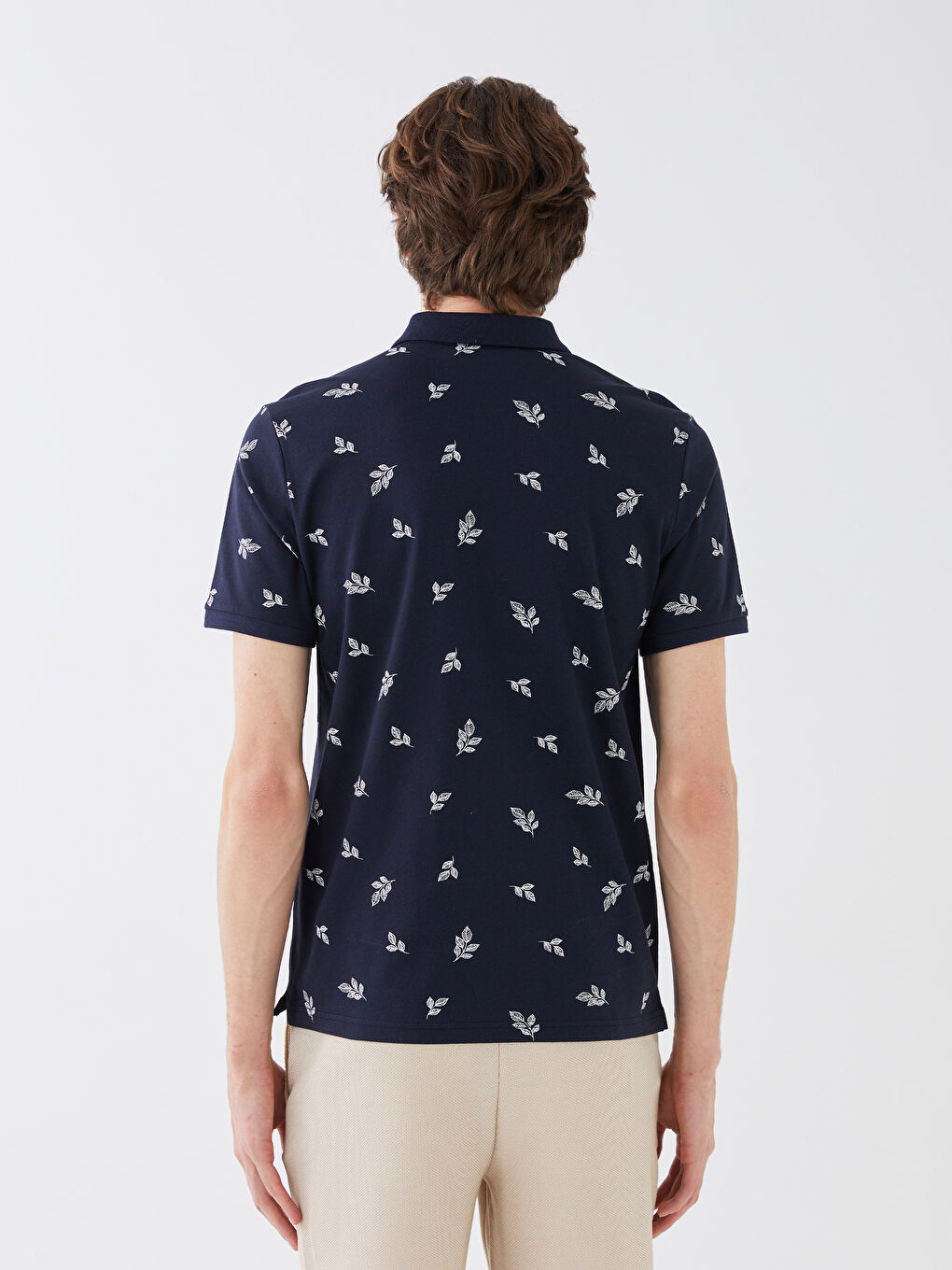 Tricou pentru Bărbați cu Guler Polo, Mânecă Scurtă, Cu Model, din Jerseu-4