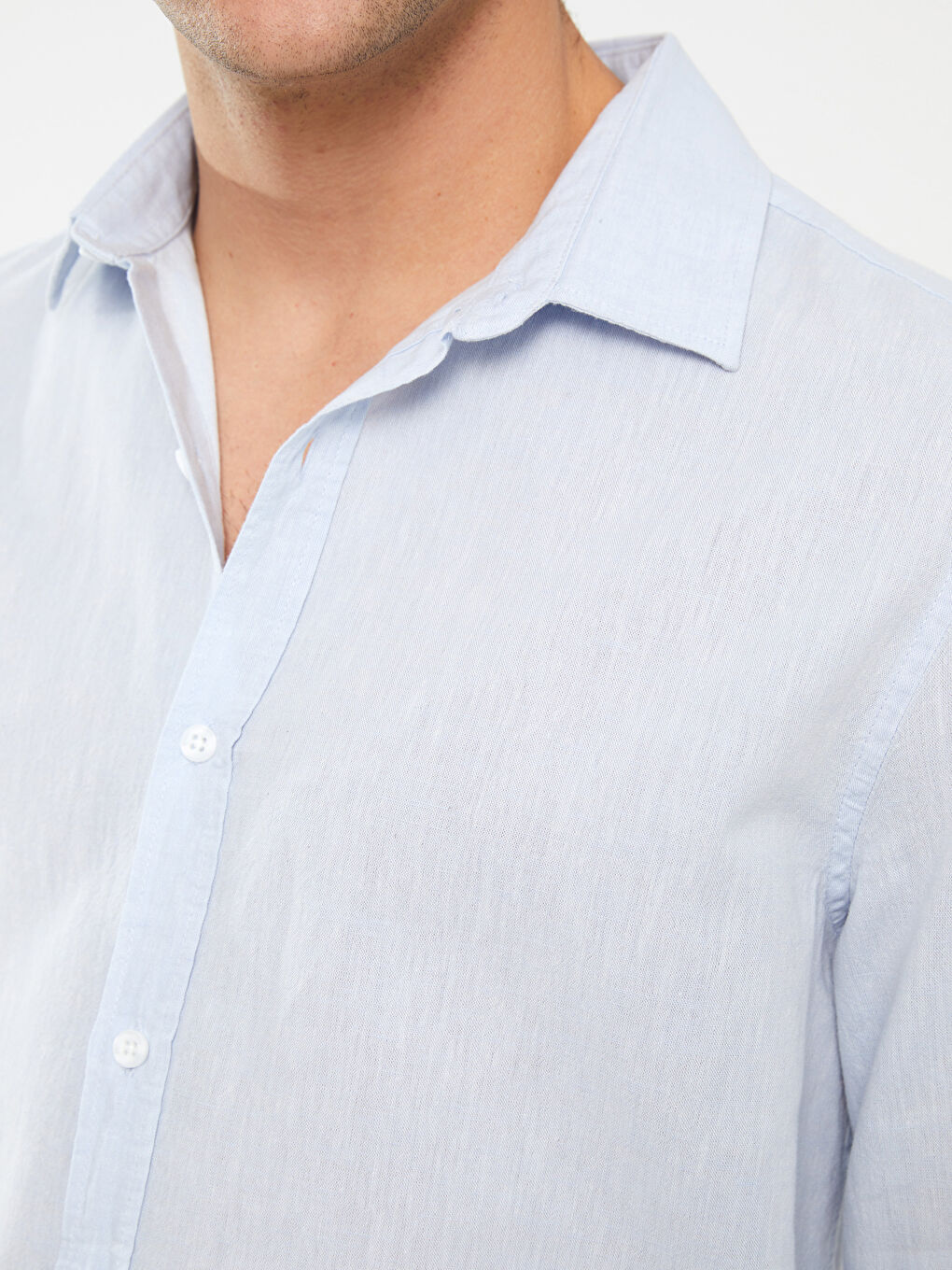 Mavi Regular Fit Uzun Kollu Keten Karışımlı Erkek Gömlek-3