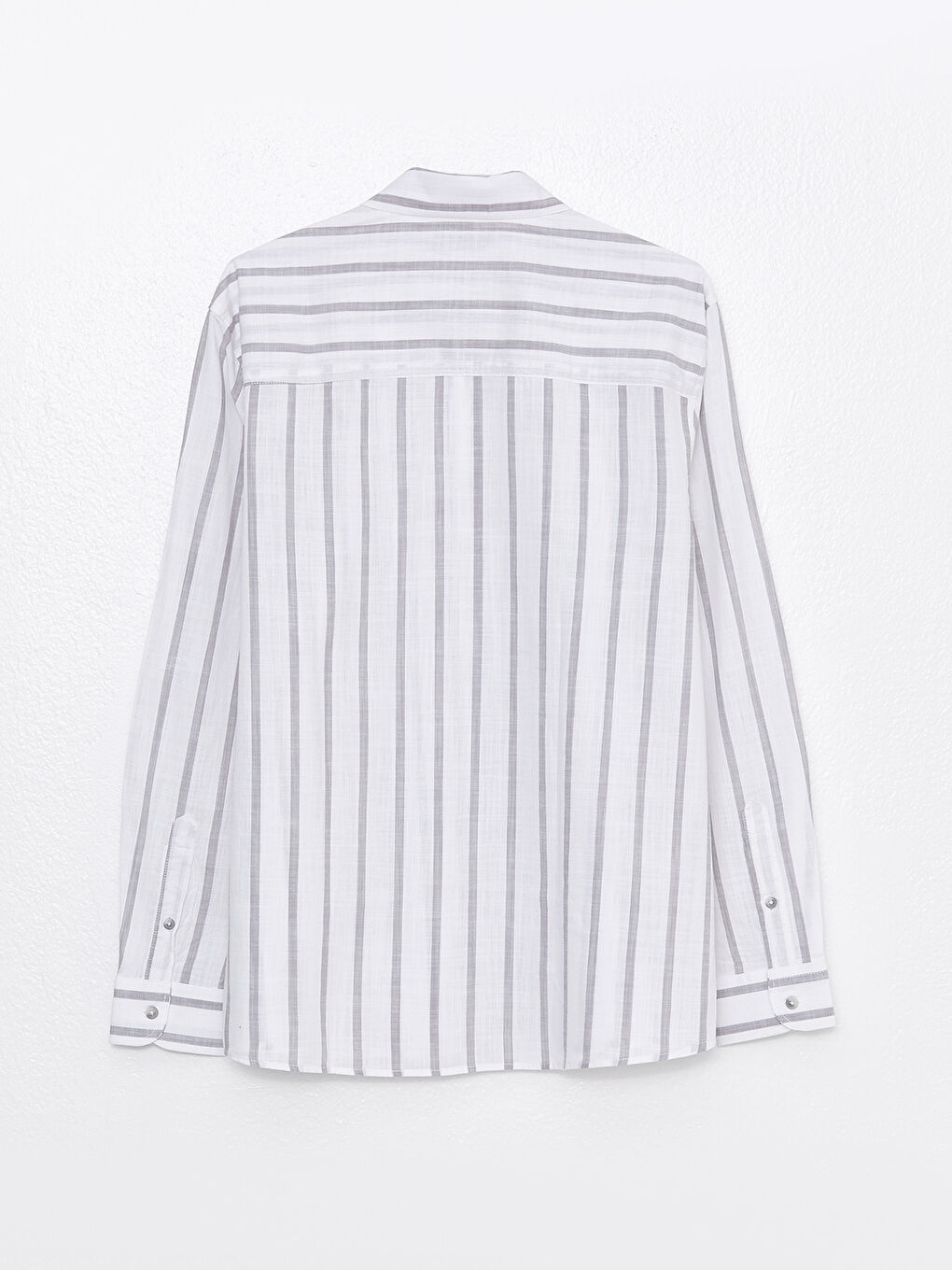 Chemise homme en popeline rayée manches longues coupe standard-6