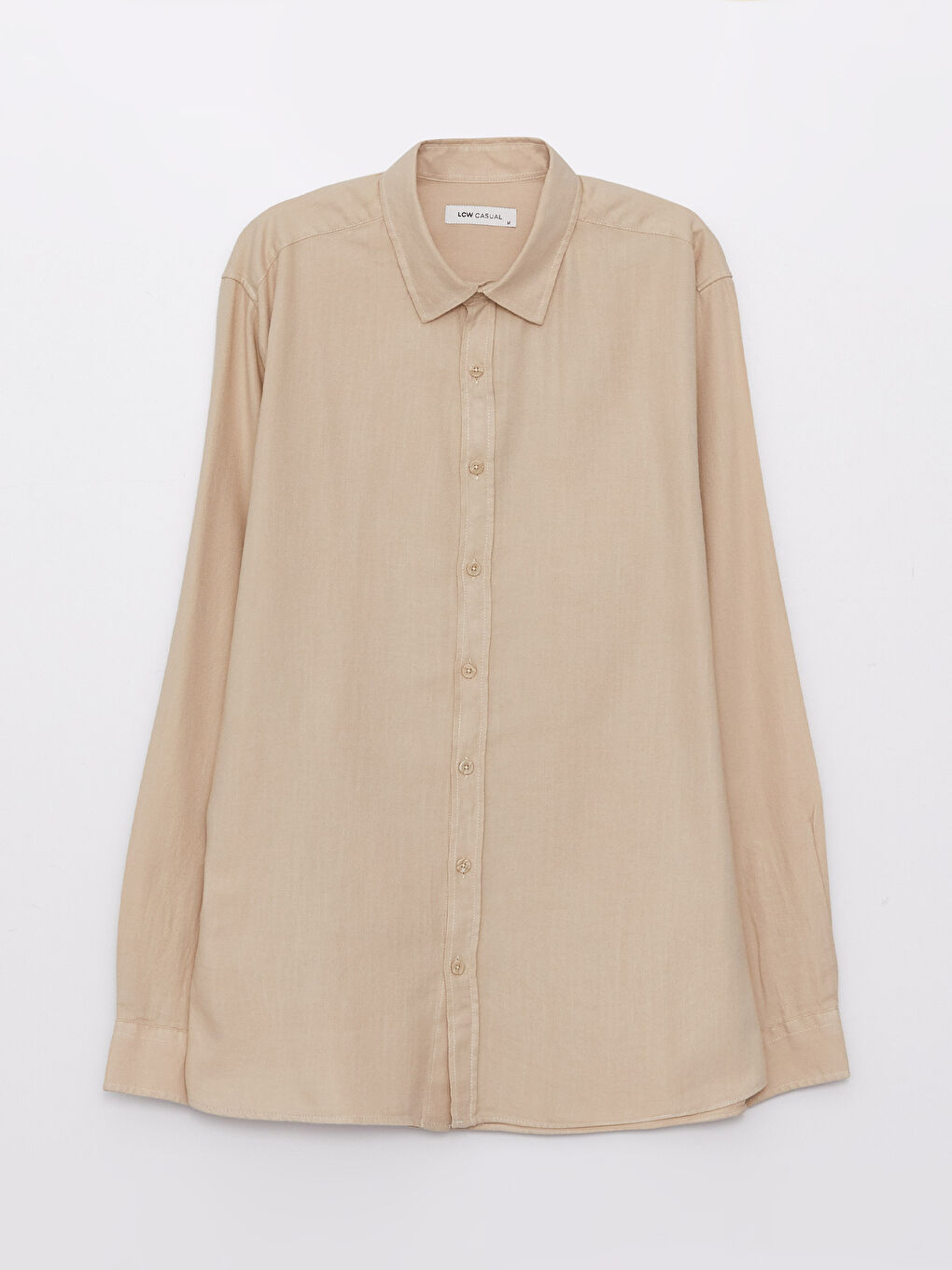 Рубашка из ткани Добби с длинным рукавом стандартного кроя для мужчин-5