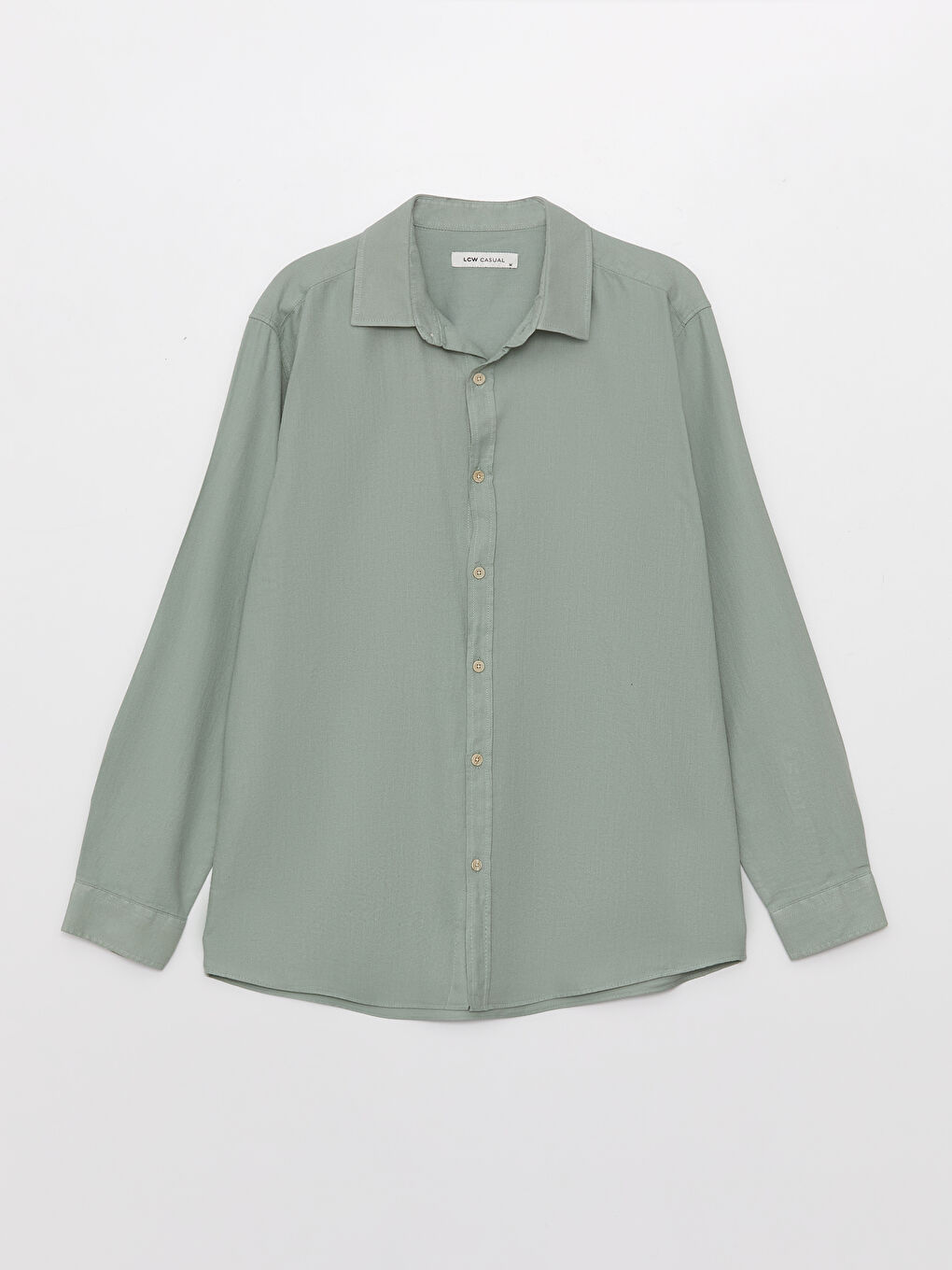 Рубашка из ткани Добби с длинным рукавом стандартного кроя для мужчин-5