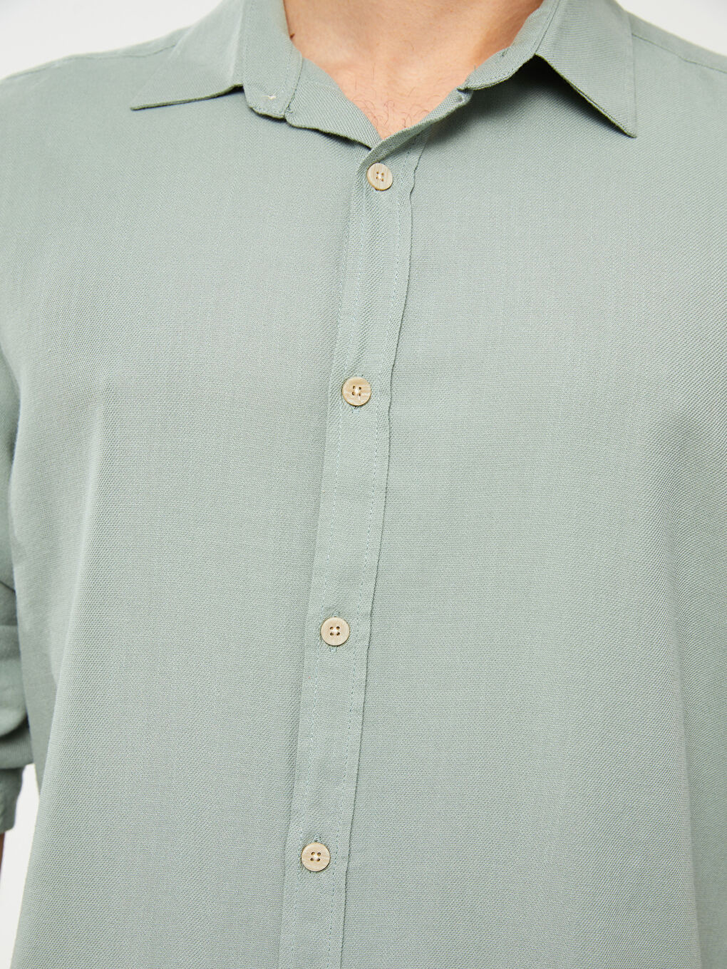 Рубашка из ткани Добби с длинным рукавом стандартного кроя для мужчин-3