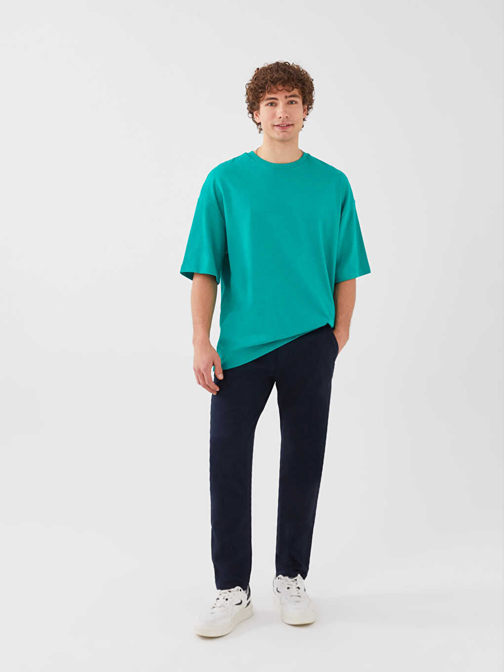 XSIDE Regular Fit Linen-Look Men's Trousers -S32878Z8-HRZ
