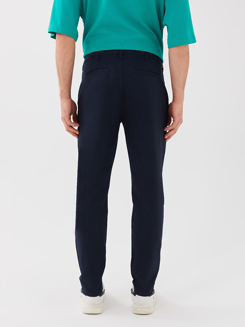 XSIDE Regular Fit Linen-Look Men's Trousers -S32878Z8-HRZ