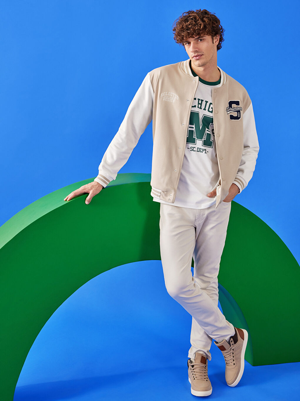 بنطلون رجالي بقصة رفيعة من قماش التويل-1