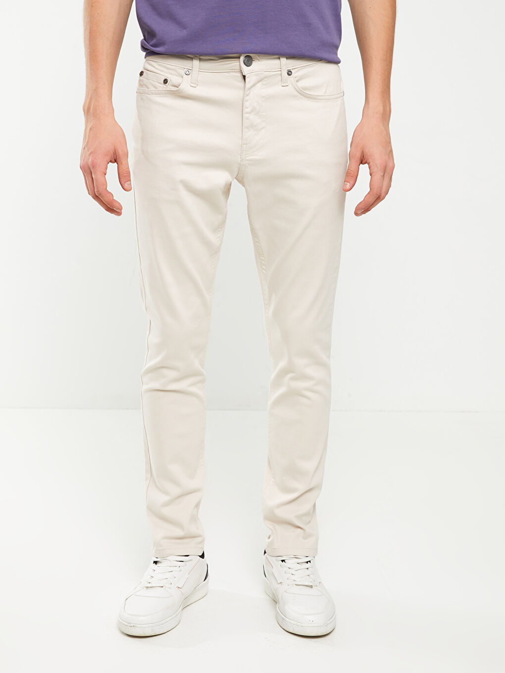 بنطلون رجالي بقصة رفيعة من قماش التويل-6