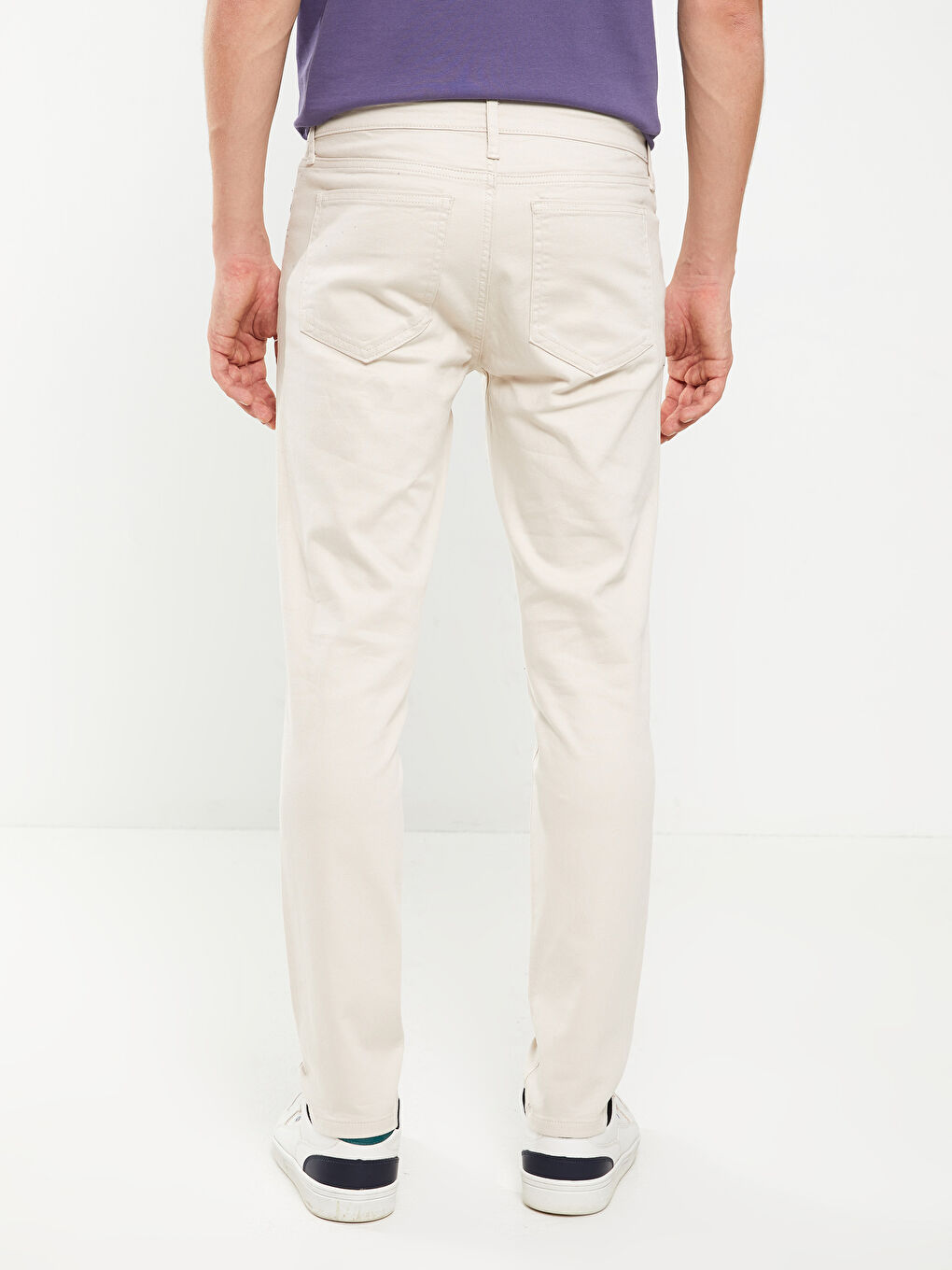 بنطلون رجالي بقصة رفيعة من قماش التويل-7