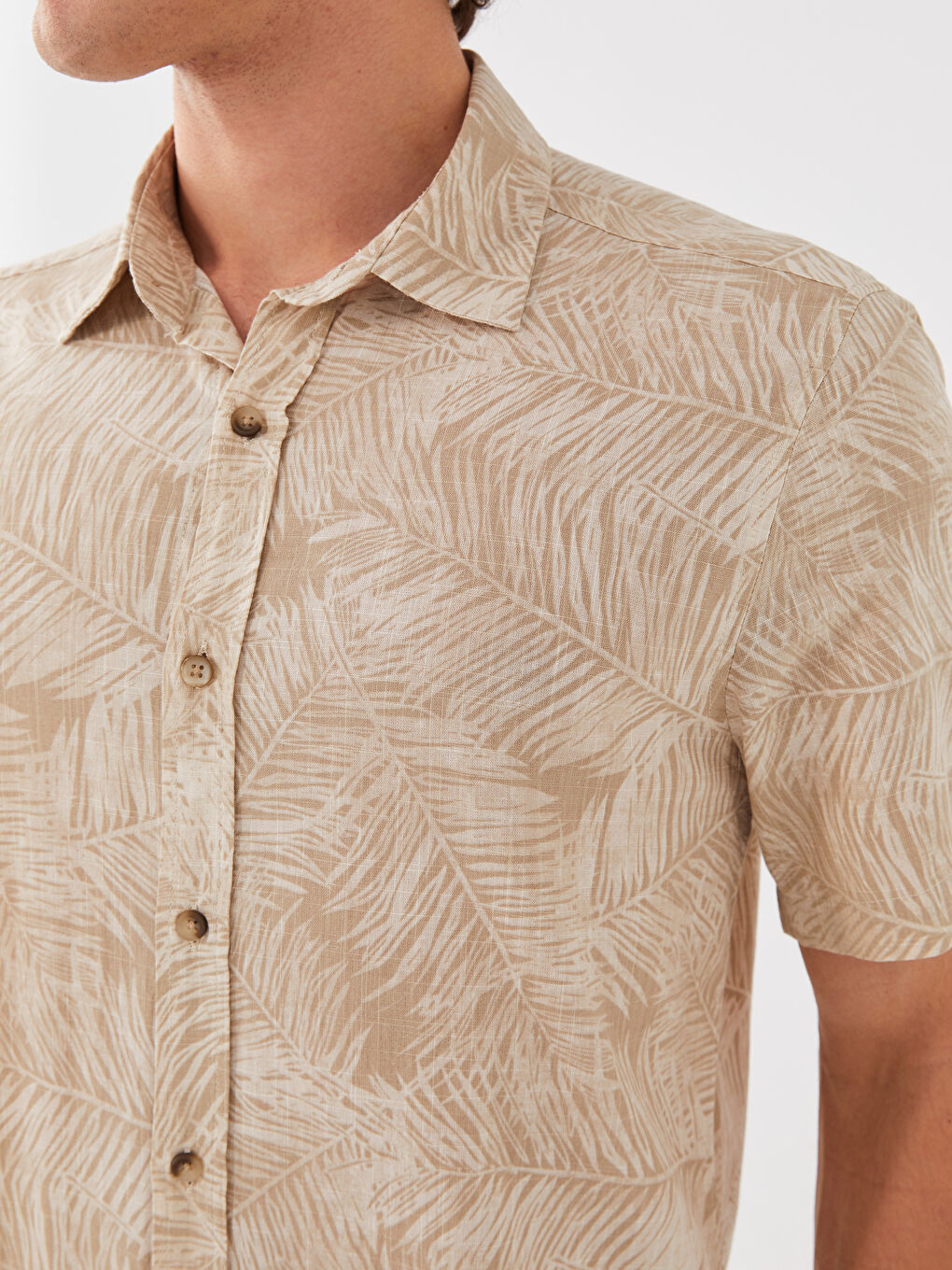 XSIDE Chemise en Popeline à Motifs à Manches Courtes pour Hommes Coupe Régulière -S32881Z8-LQC