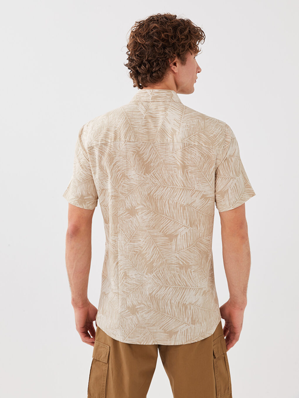 XSIDE Chemise en Popeline à Motifs à Manches Courtes pour Hommes Coupe Régulière -S32881Z8-LQC