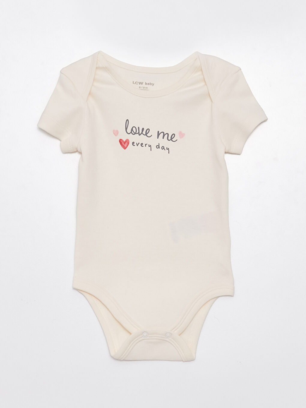 Конверт жағалы қысқа жең принтті қыз балаға арналған 4 бөліктен тұратын жинақ-2