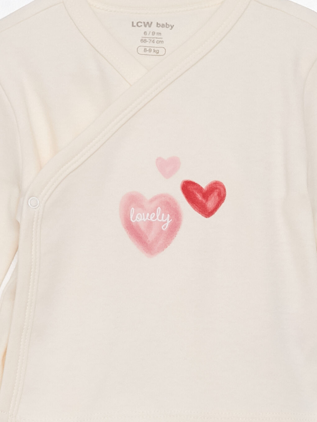 Конверт жағалы қысқа жең принтті қыз балаға арналған 4 бөліктен тұратын жинақ-7