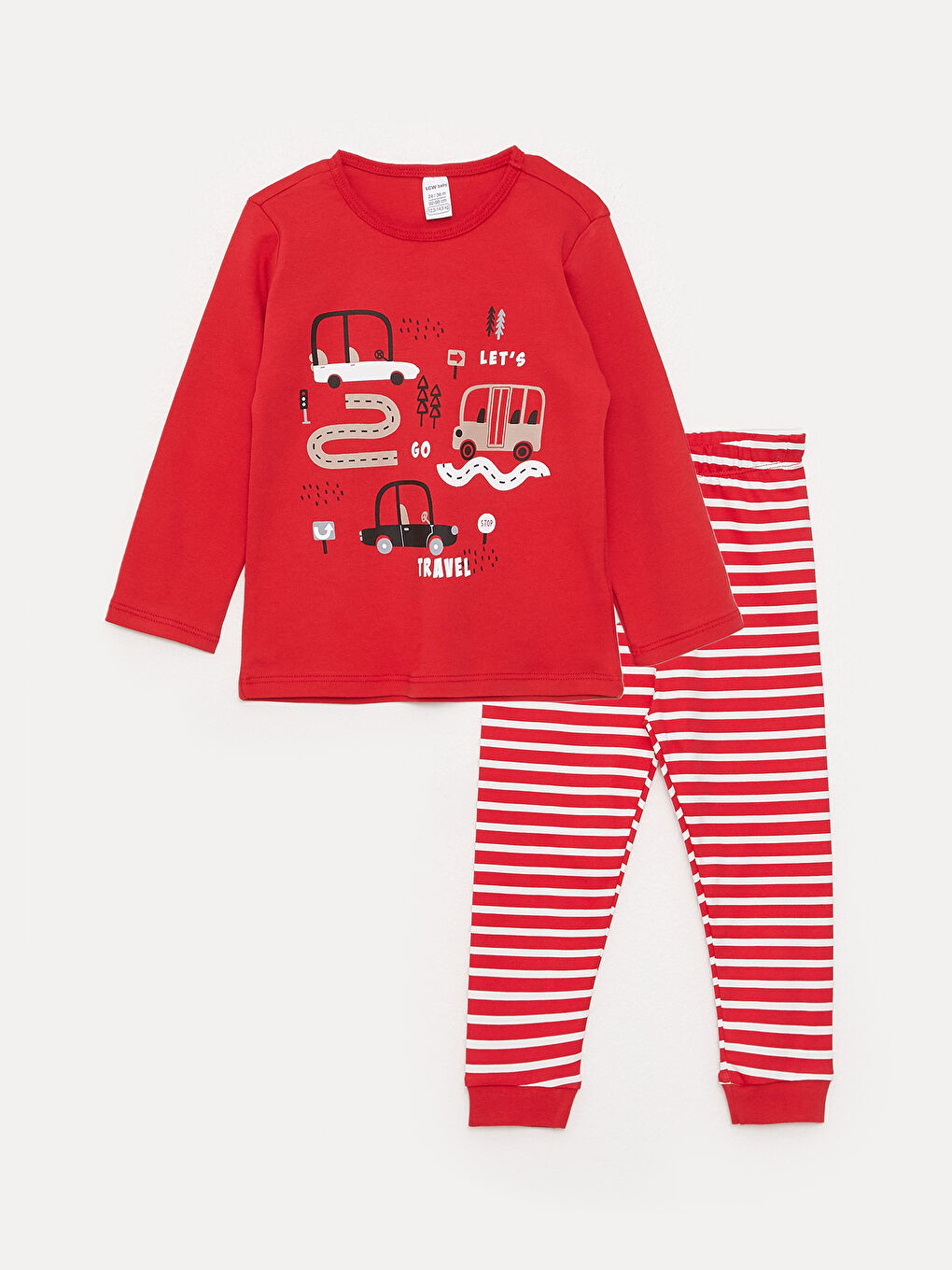 LC WAIKIKI Crew Neck Long Sleeve Printed Baby Boy Pajama Set -S32913Z1-HC3