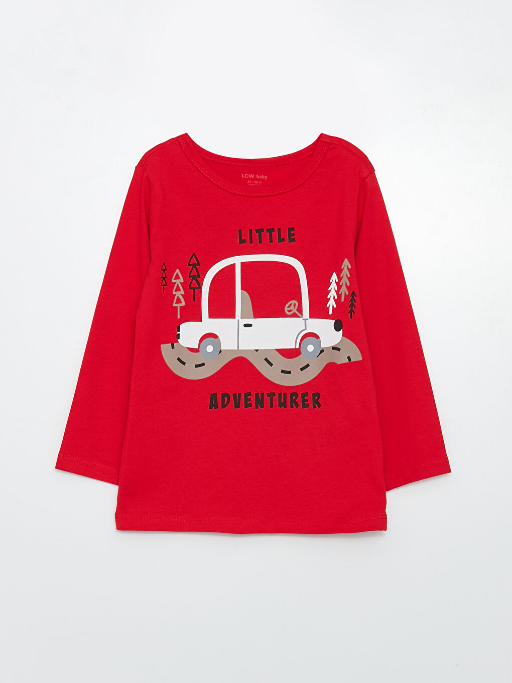 Crew Neck Long Sleeve Printed Baby Boy Pajamas Set of 2-1