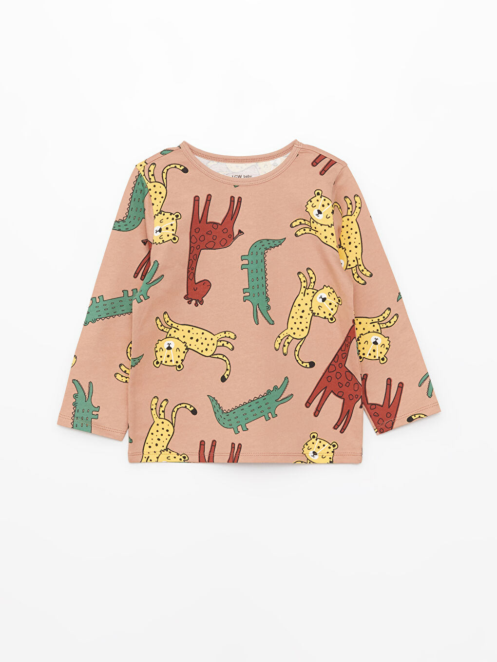 Crew Neck Long Sleeve Printed Baby Boy Pajama Set-6