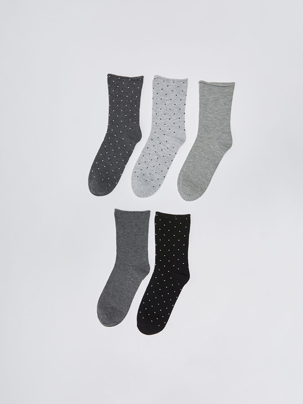 LCW DREAM Polka Dot Women's Ankle Socks 5 Pack -S32930Z8-LAL