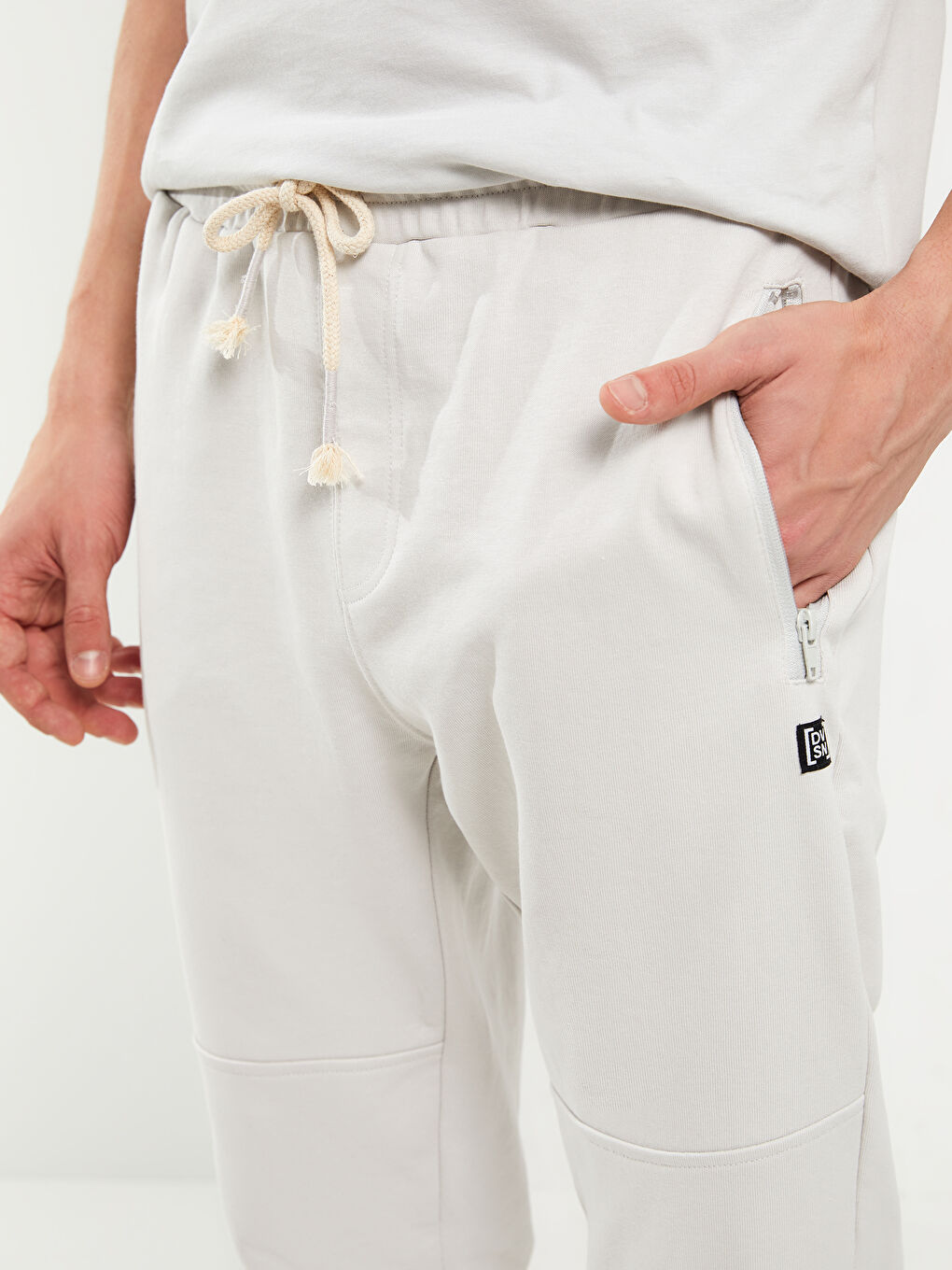 ерлерге арналған тар пішім джоггер спорттық шалбары-4