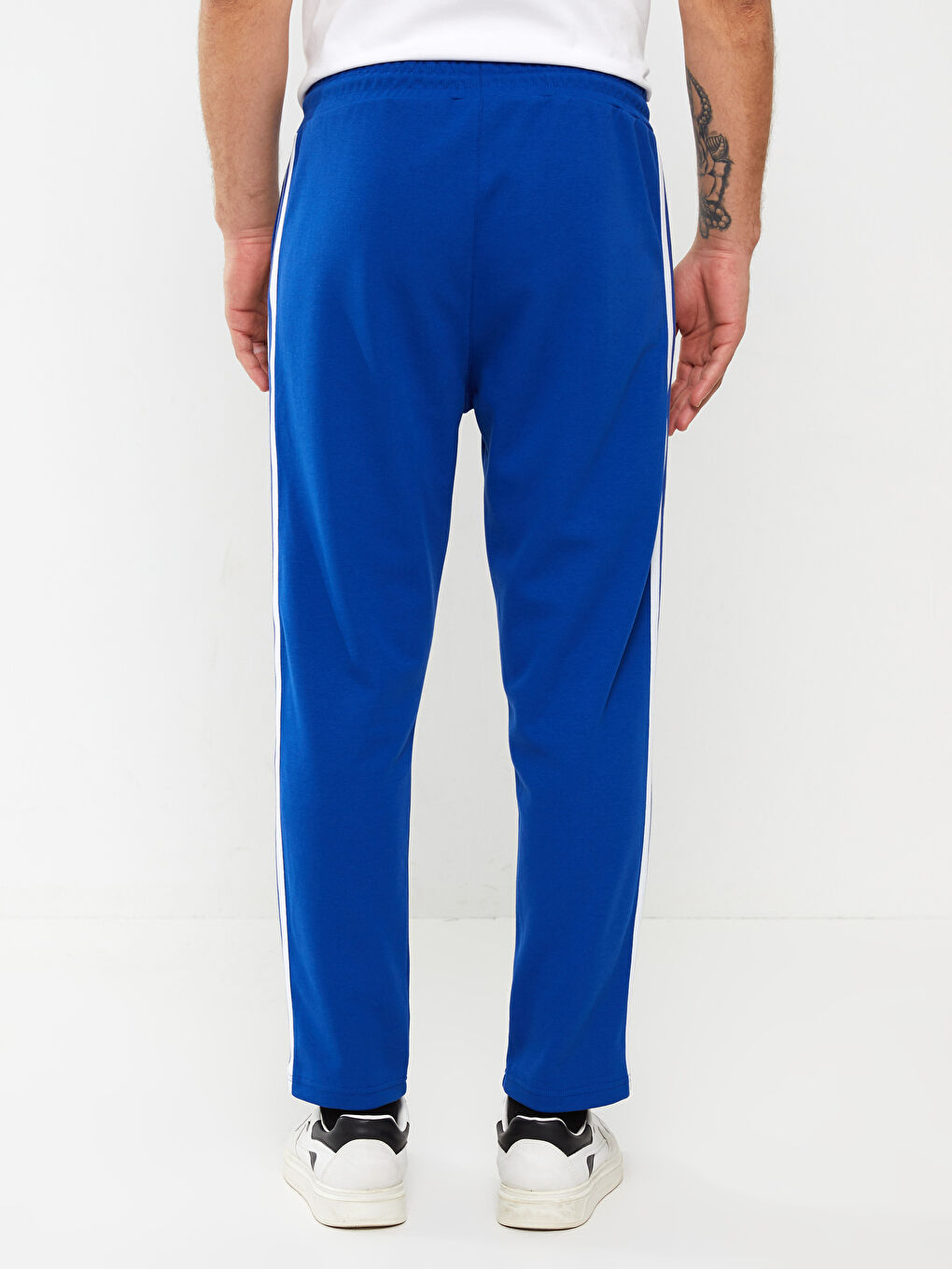 Mavi Dar Kalıp Erkek Eşofman Altı-4