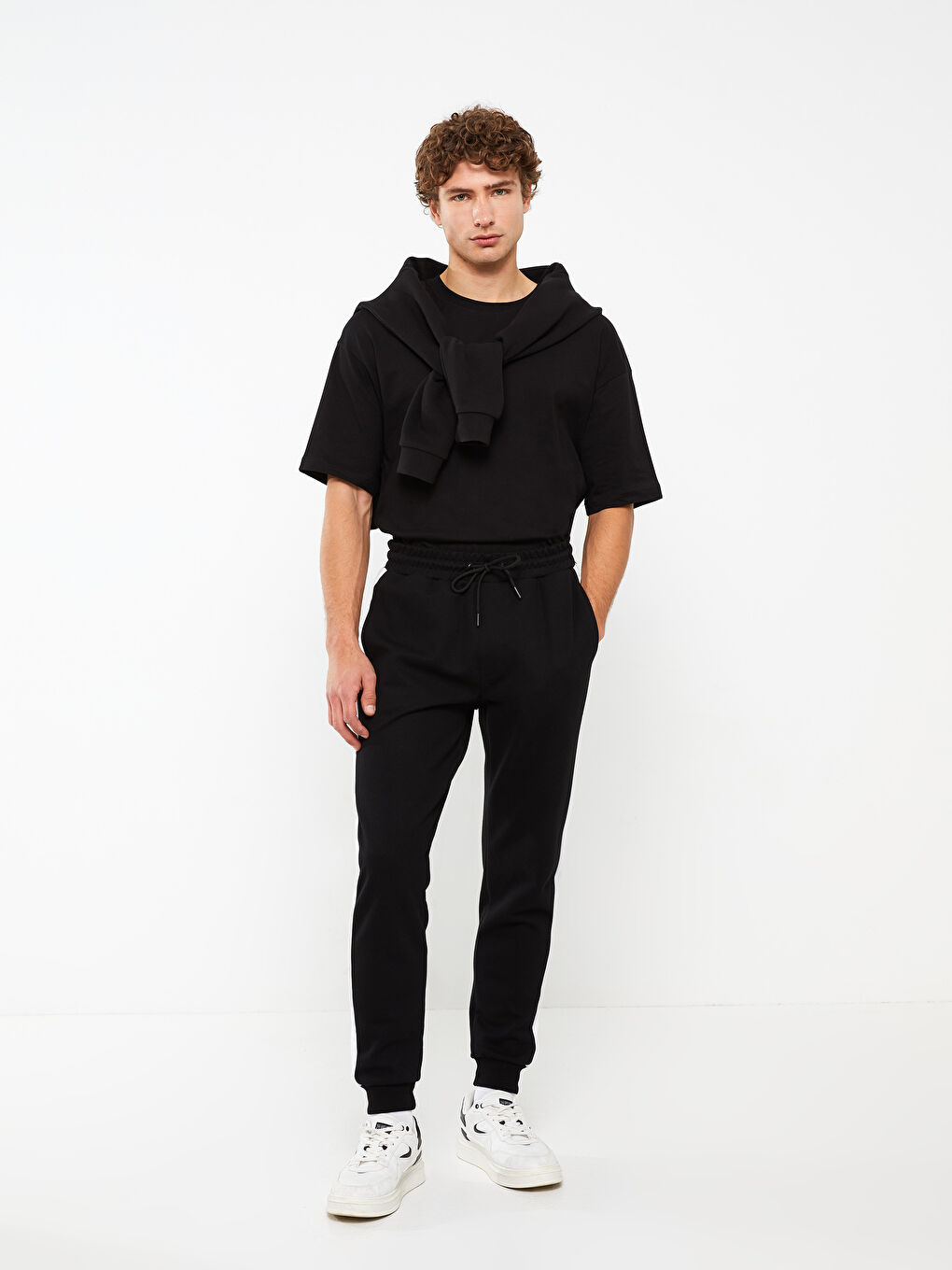 Siyah Slim Fit Erkek Jogger Eşofman Altı