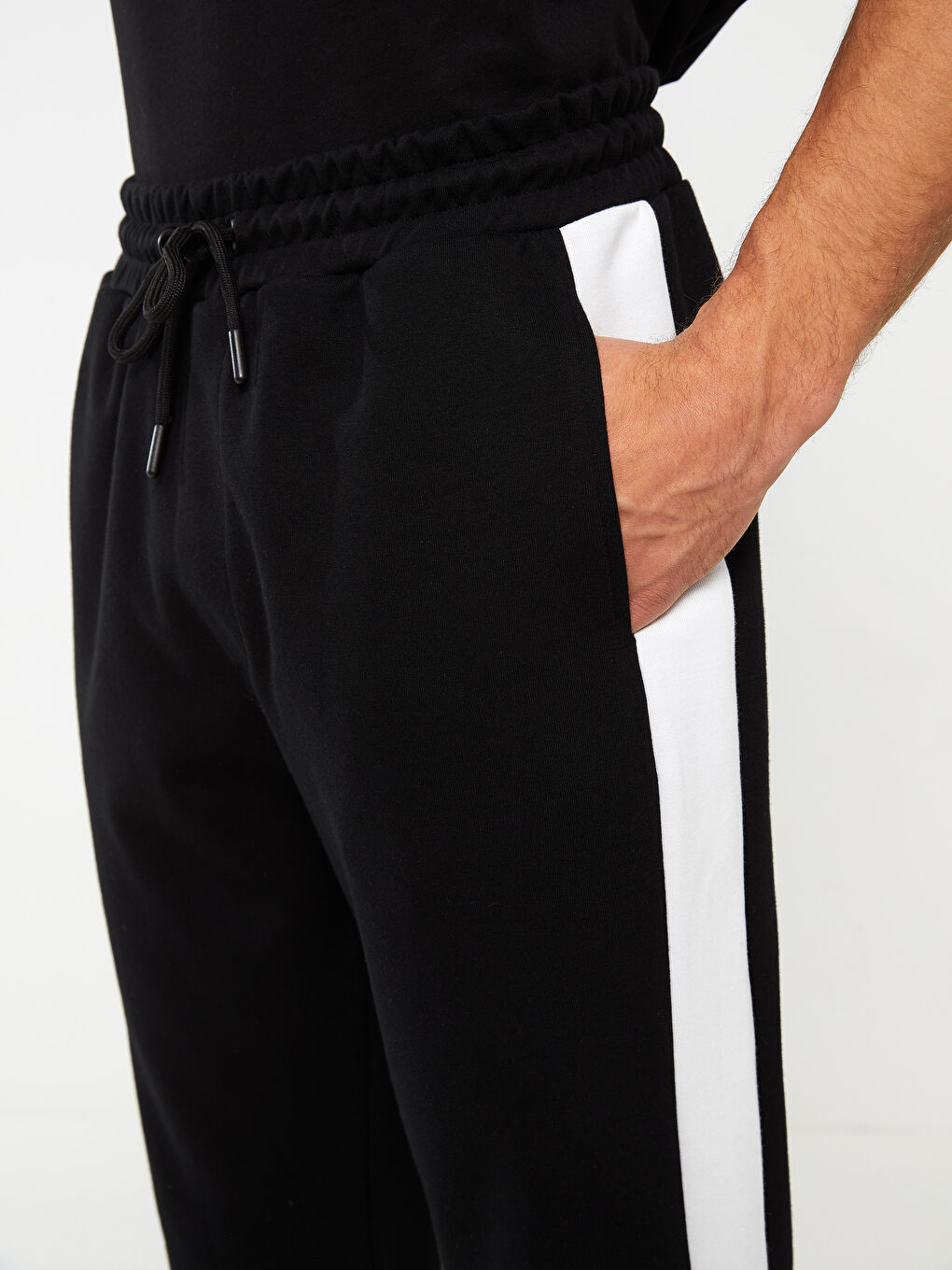 Siyah Slim Fit Erkek Jogger Eşofman Altı-4