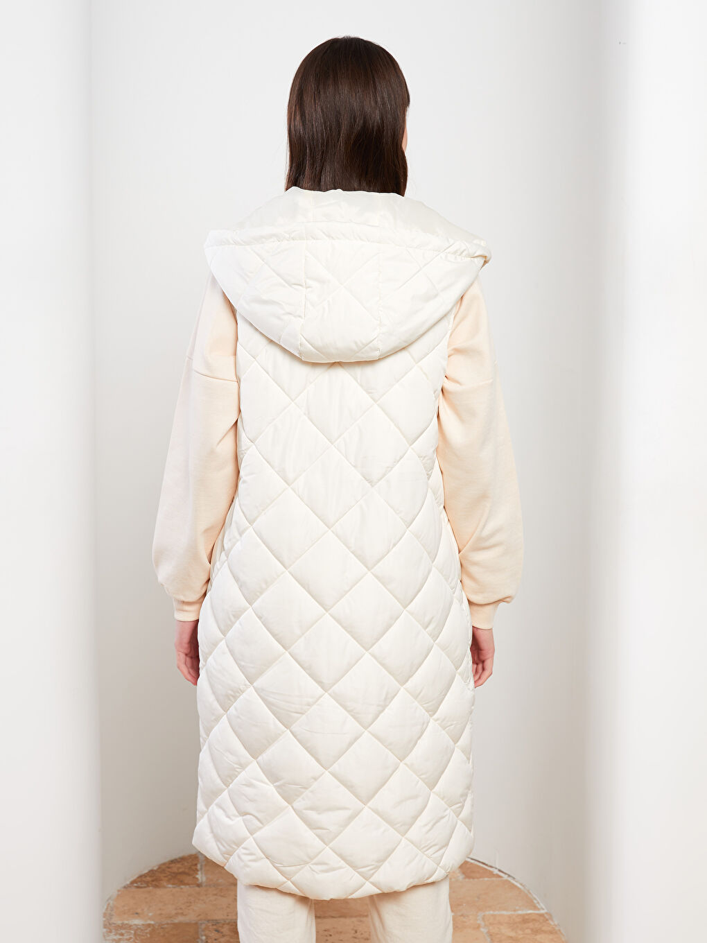 LCW Modest Doudoune sans manches matelassée à capuche pour Femmes -S32983Z8-FDH