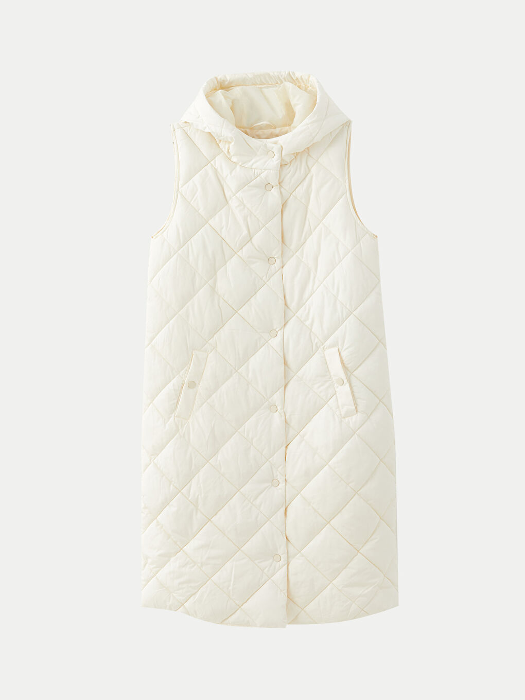 LCW Modest Doudoune sans manches matelassée à capuche pour Femmes -S32983Z8-FDH