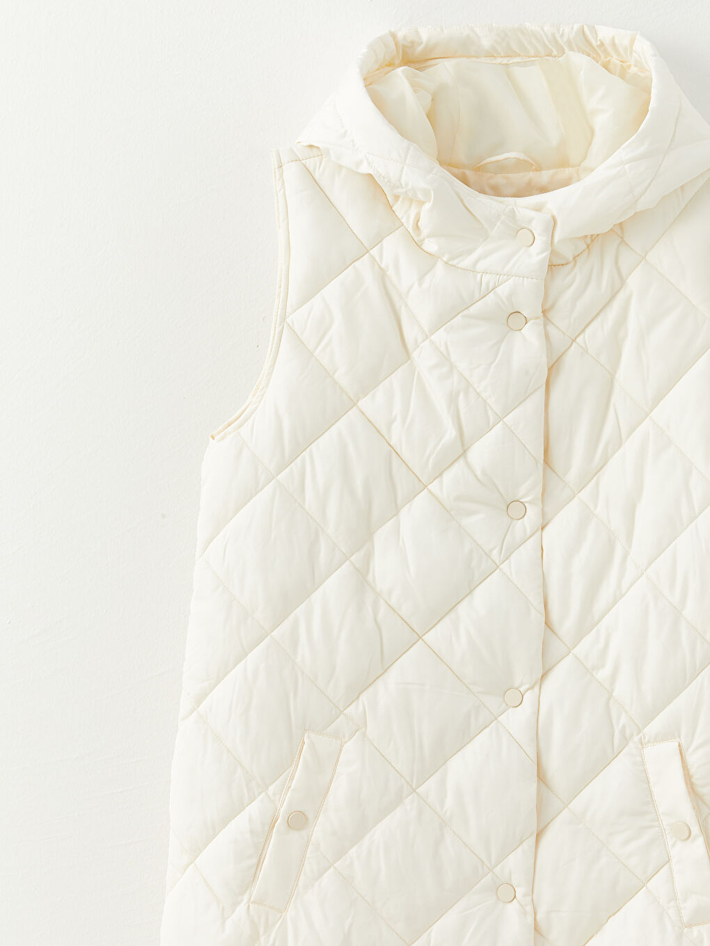 LCW Modest Doudoune sans manches matelassée à capuche pour Femmes -S32983Z8-FDH