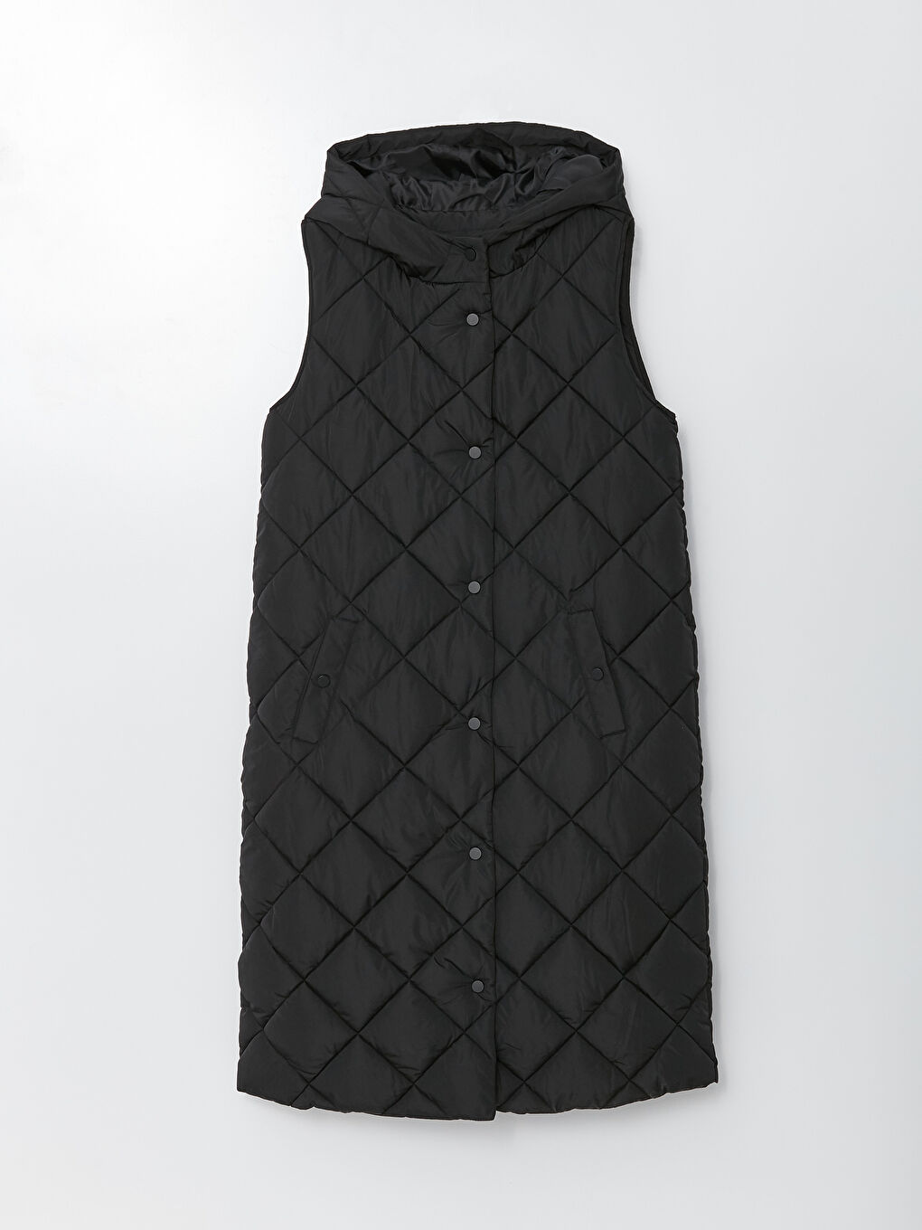 Hooded Quilted Women's Puffer Gilet-5