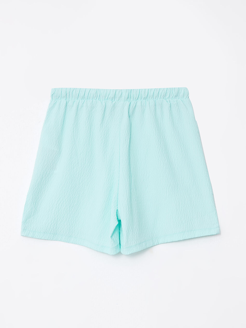 Turkuaz Beli Lastikli Basic Kız Çocuk Şort-1
