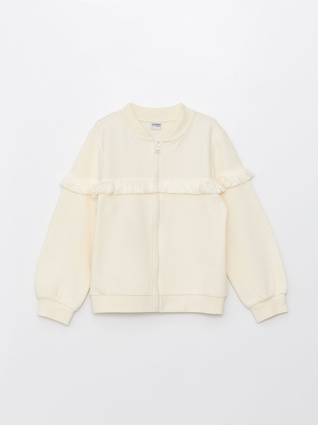 Grandad Collar Long Sleeve Girls Zippered Sweatshirt -S33007Z4-FRC