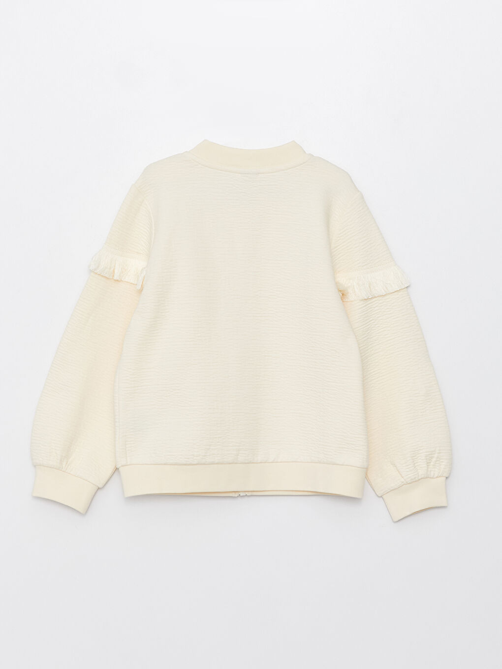 Grandad Collar Long Sleeve Girls Zippered Sweatshirt -S33007Z4-FRC