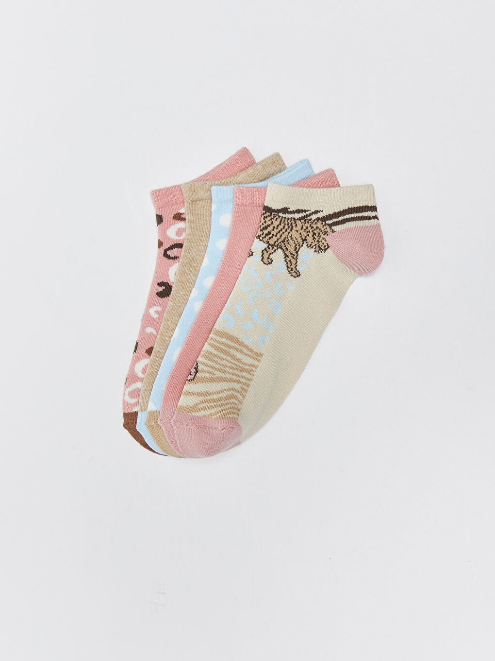 Patterned Women's Trainer Socks 5 Pack-1
