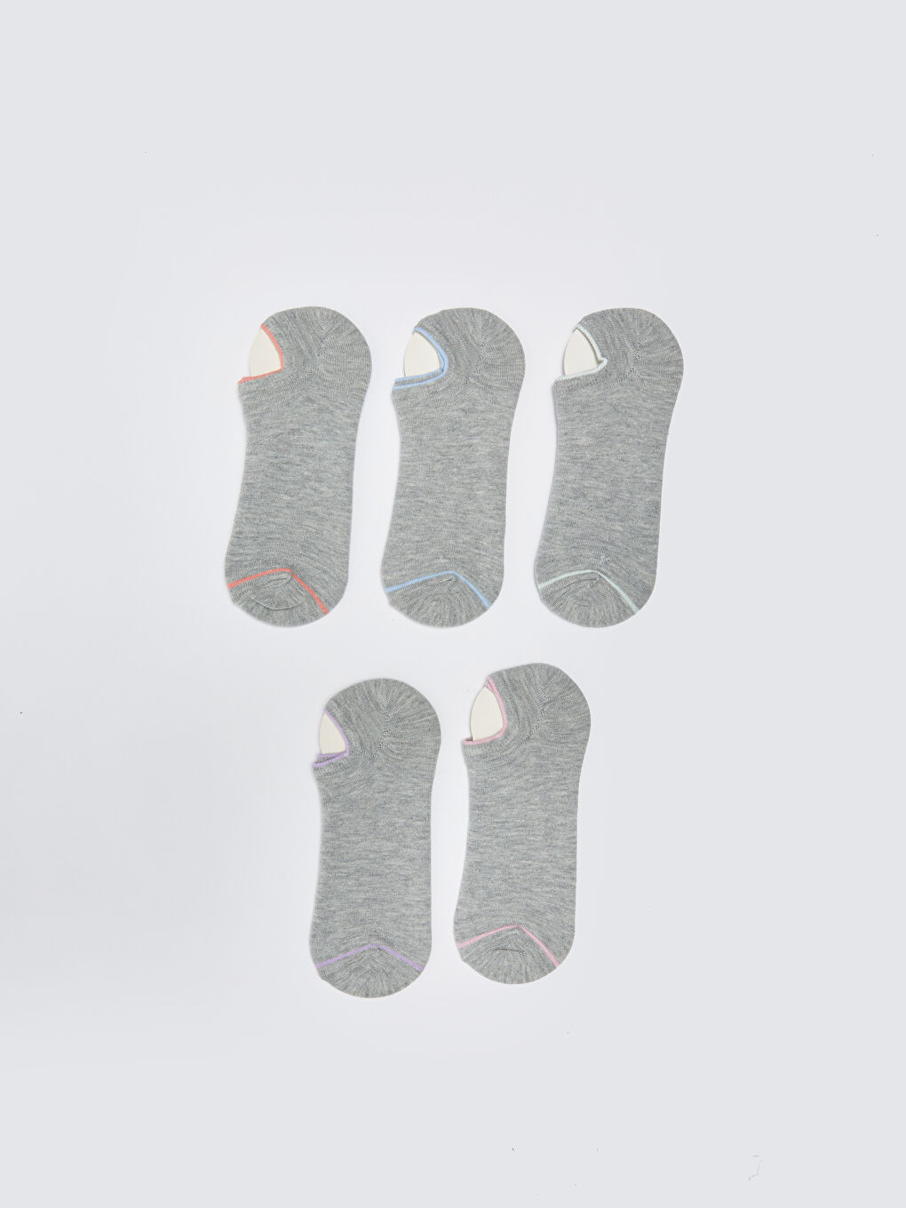 LCW DREAM Women's Plain Trainer Socks 5 Pack -S33067Z8-LAL