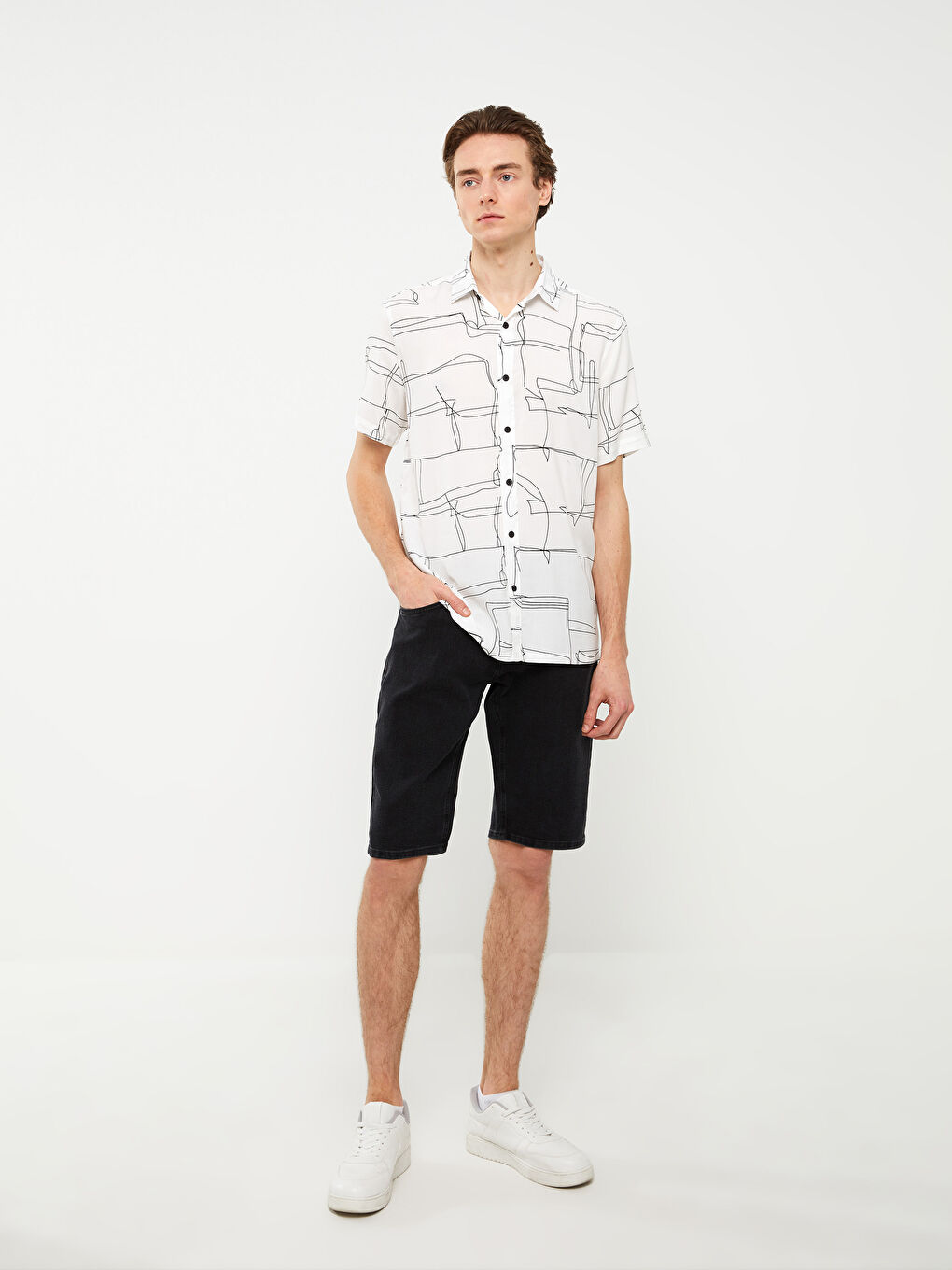 LCW Jeans Regular Fit Men's Denim Bermuda Shorts -S33081Z8-326