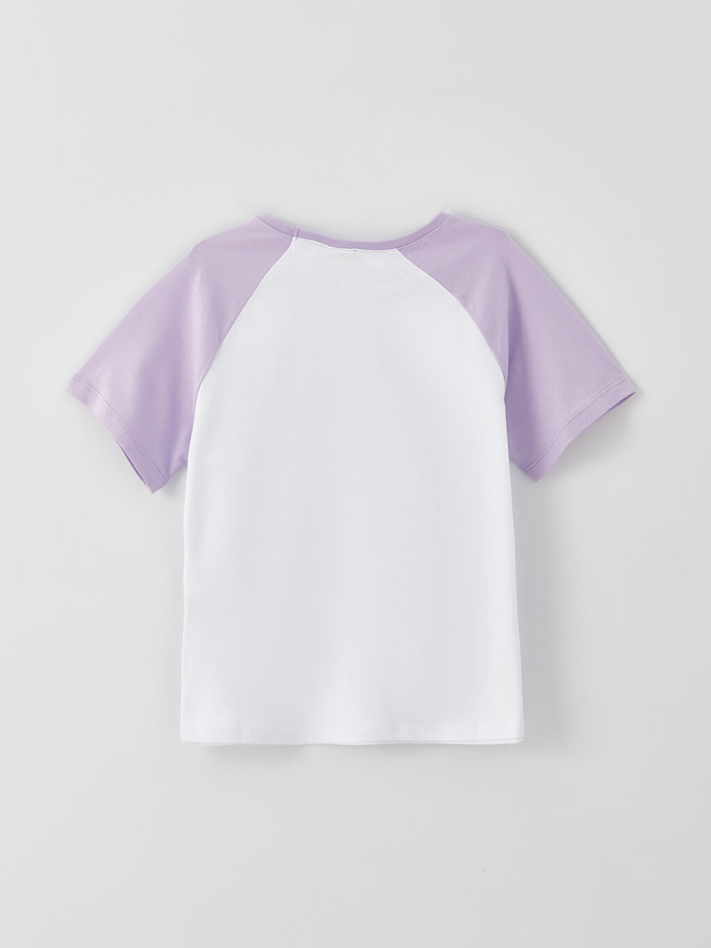 მრგვალი საყელო ნაბეჭდი მოკლე სახელო გოგონებისთვის მაისური-1