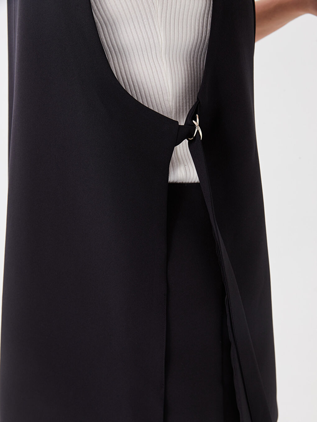 Women's Jacket Collar Plain Vest-3