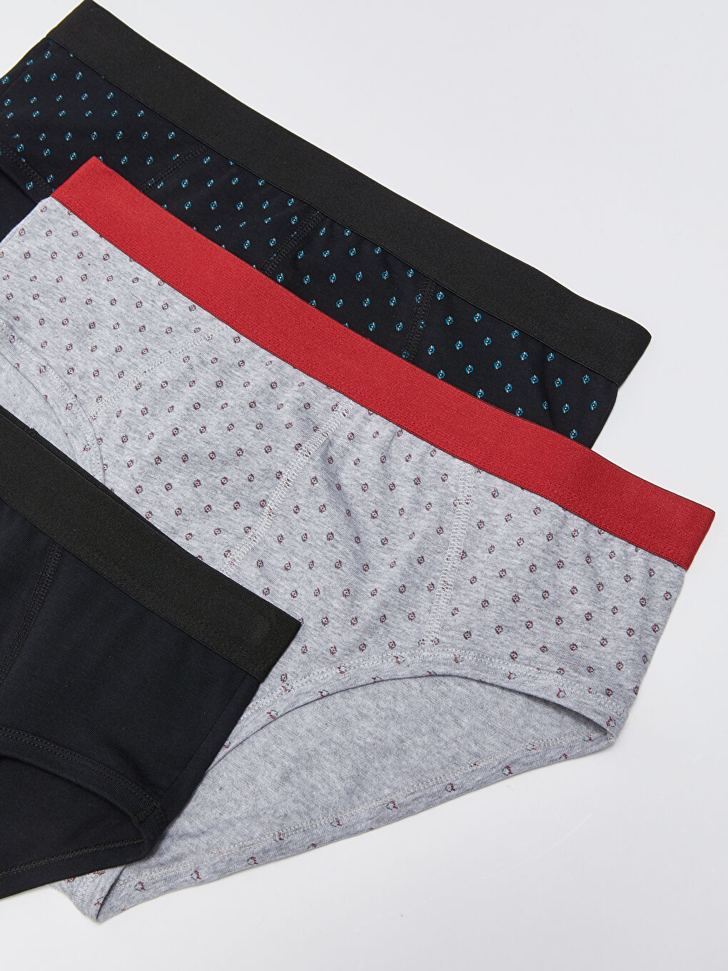 Siyah Standart Kalıp Pamuklu Esnek Erkek Slip Külot 3'lü-1
